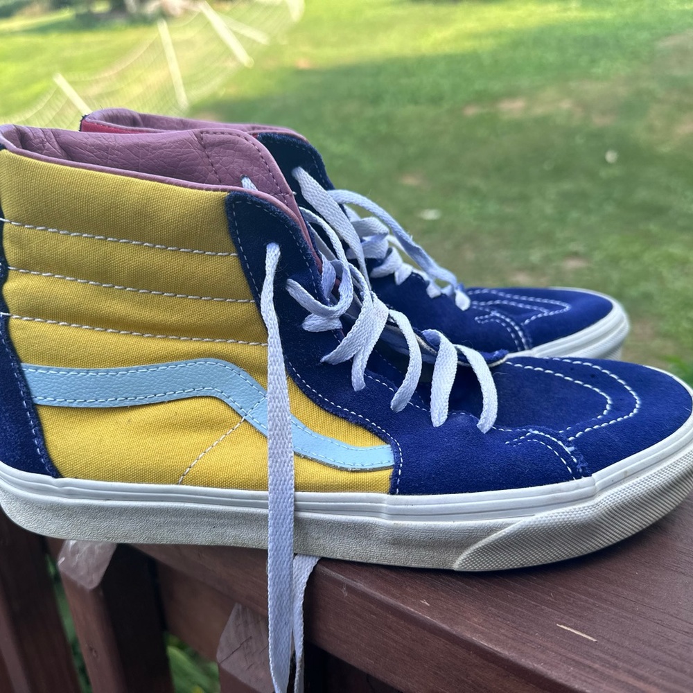 Vans Yellow and Blue Low-Top Sneakers